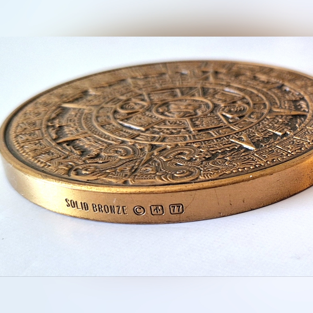 Franklin Mint collectible art medal in solid bronze